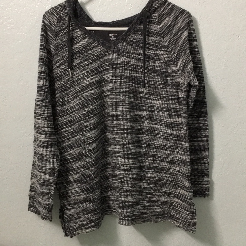 Style & Co Knit Sweater with hood